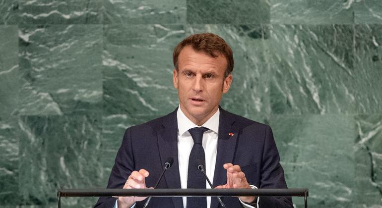 Le Président français Emmanuel Macron dénonce les tentatives de partition du monde
